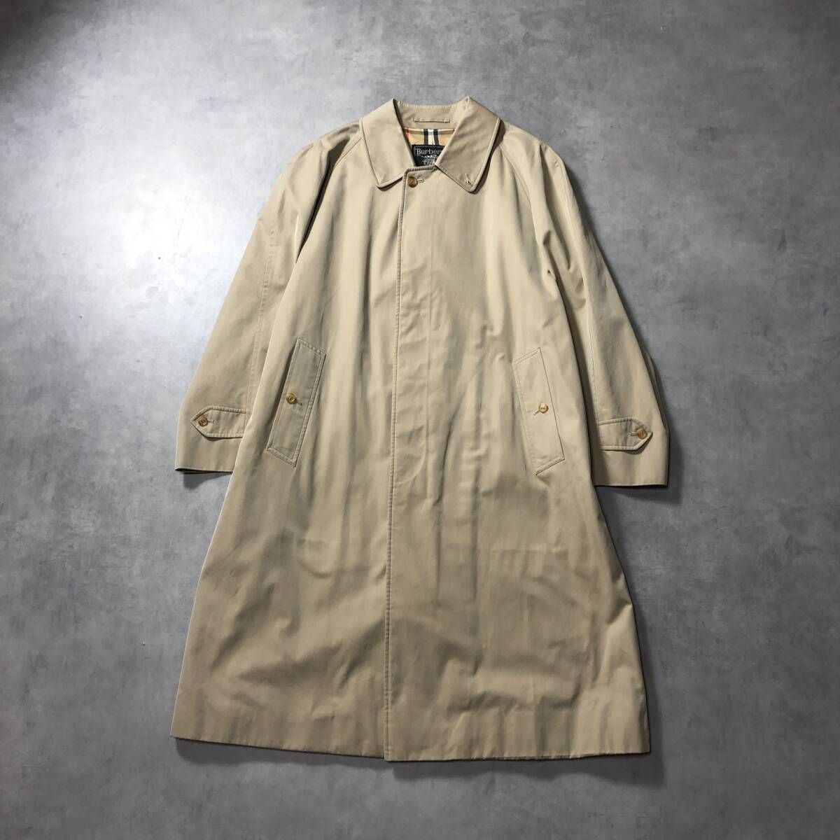 GQ 4458 Burberrys 80 s 90 ステンカラーコート 94 175 裏地ノバチェック柄 ヴィンテージ バーバリーズ