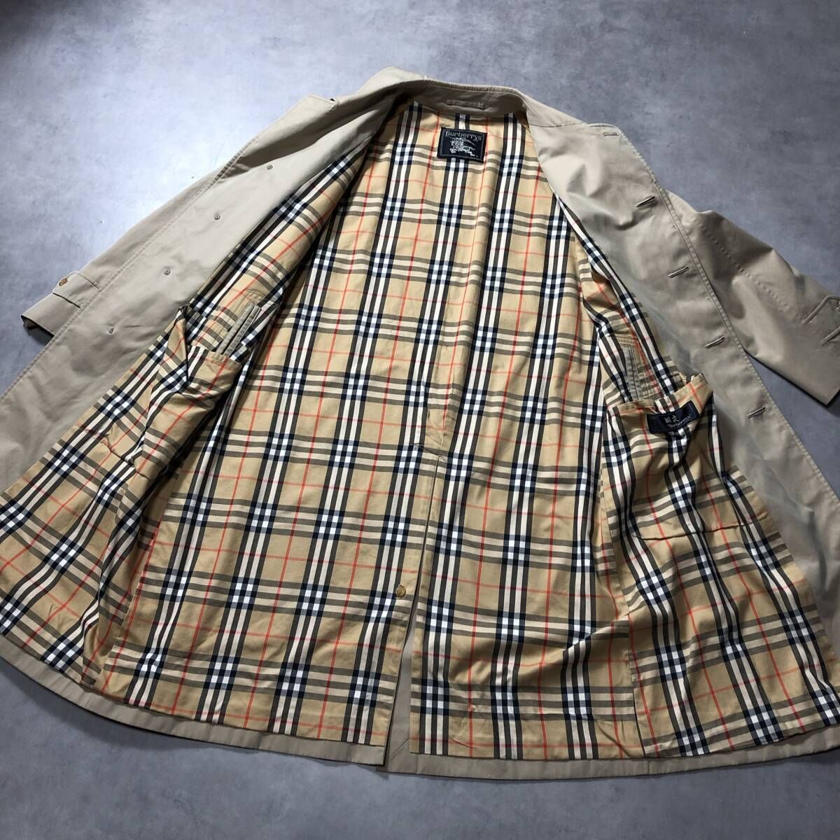 GQ4458◇Burberrys' : 80's-90's ステンカラーコート ◇94-175◇裏地