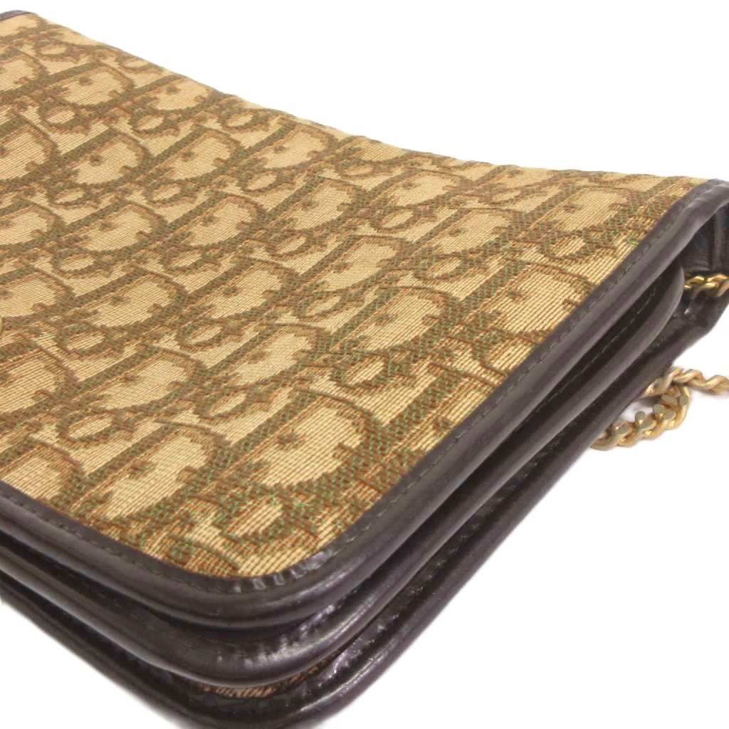 ディオール　トロッター　ベージュ　ジャガード　ショルダーバッグ　ヴィンテージ クリスチャンディオール Christian Dior ヴィンテージ トロッター