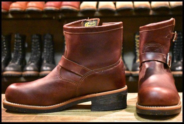 11 E 黒タグ Chippewa チペワ 1901 M ショートエンジニア 7インチハイト コードバン スチールトゥ ビブラム700 ブーツ FL 505
