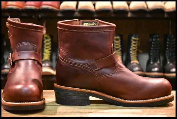 11 E 黒タグ Chippewa チペワ 1901 M ショートエンジニア 7インチハイト コードバン スチールトゥ ビブラム700 ブーツ FL 505
