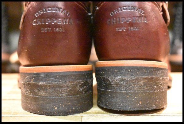  11 E 黒タグ Chippewa チペワ 1901 M ショートエンジニア 7インチハイト コードバン スチールトゥ ビブラム700 ブーツ FL 505 エンジニアブーツ ブーツ 革靴