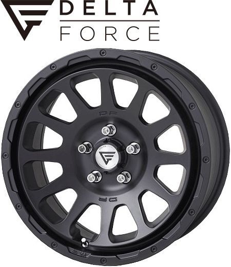 M s 三菱 デリカ D 5 前期用 2007 1 2019 DELTA FORCE OVAL 16インチ ホイール 1本 マットブラック 16 x 7 0 J 42 114 3 デルタフォース オーバル 社外 パーツ 部品 アルミ