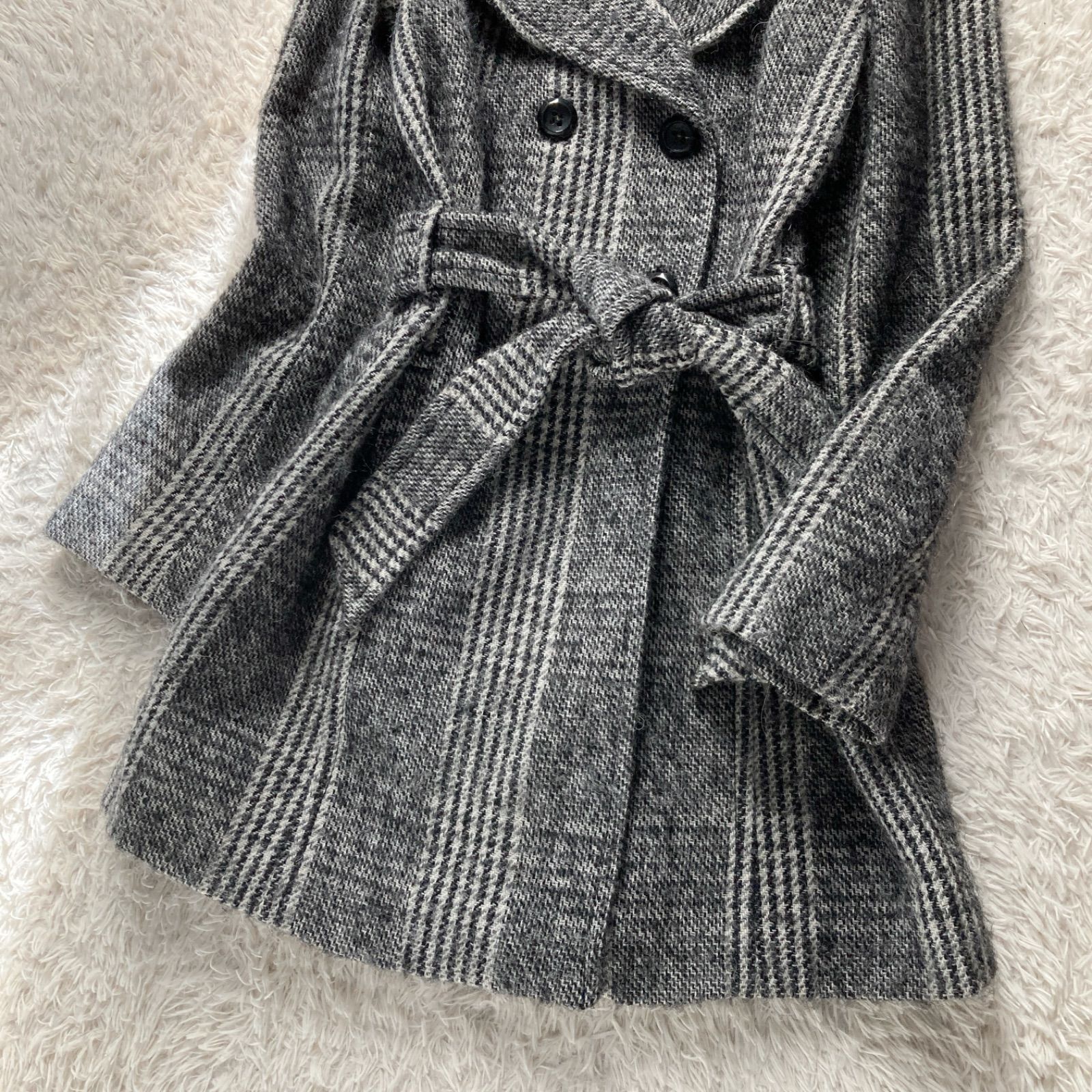 MaxMara MAX&Co. ウール ベルテッドコート M相当 伊製　美品 良品 Max&Co. マックスアンドコー ベルテッドコート ハーフコート