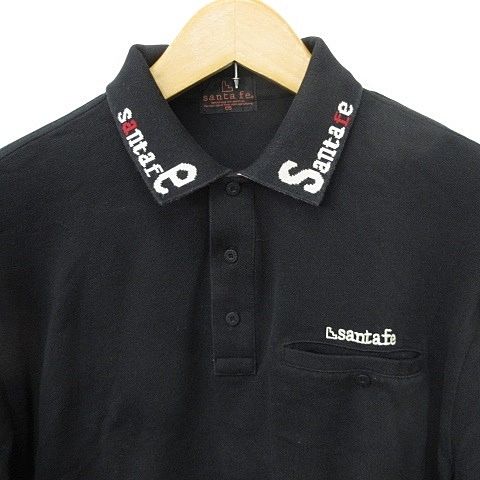 サンタフェ Santa Fe ポロシャツ 長袖 ロゴ 綿 黒 ブラック 05 - メルカリ