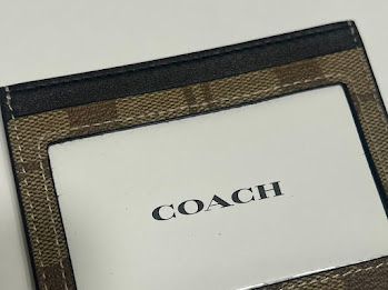 COACH コーチ カードケース 58110 qbtn2 タン/ブラック CO-322 COACH コーチ カードケース 58110 qbtn2 タン/ブラック CO-322