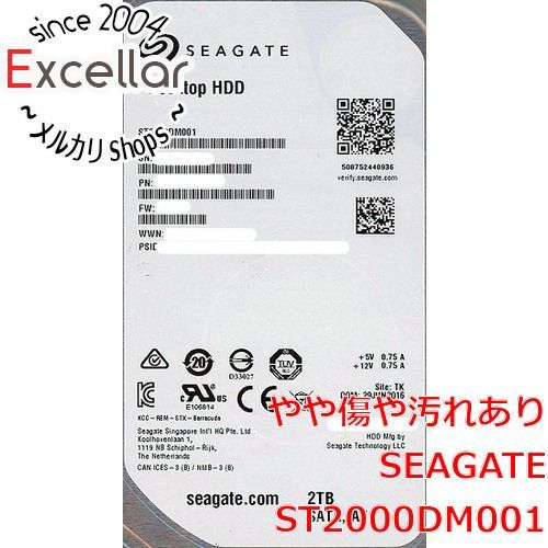 bn 1 SEAGATE製HDD 2 TB SATA 600 7200 3000～4000時間以内