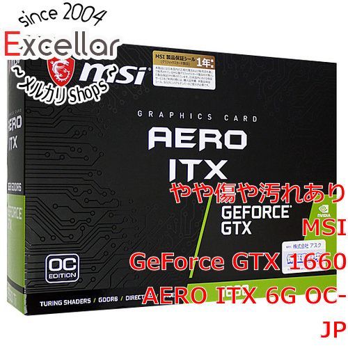 bn 14 MSI製グラボ GeForce GTX 1660 AERO ITX 6 G OC JP PCIExp GB 元箱あり
