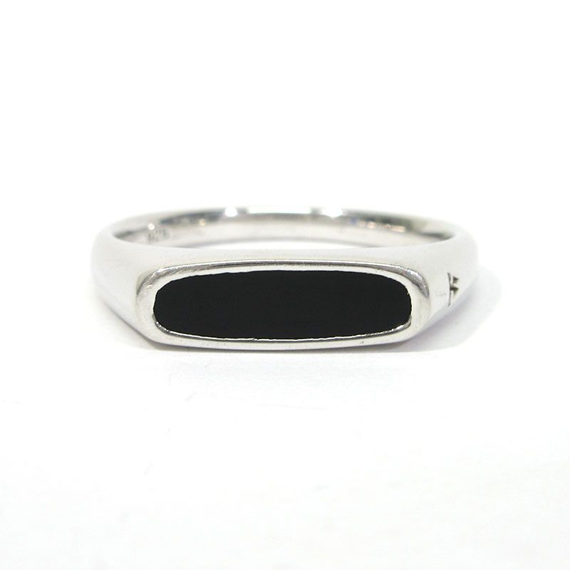 TOM WOOD トムウッド Mario Ring Onyx マリオ リング オニキス ブラックオニキス スリム シグネットリング 指輪 サイズ 約19号 シルバー ブラック 134