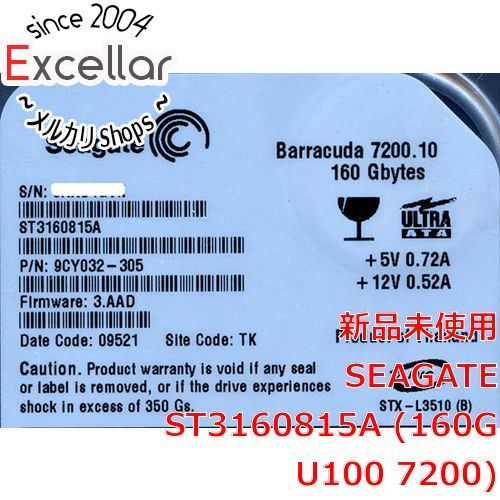 bn 6 SEAGATE製HDD 160 G Ultra ATA 100 7200