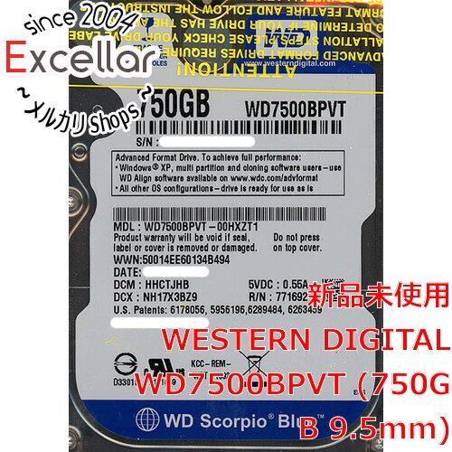 bn 7 Western Digital製HDD 750 GB SATA 300