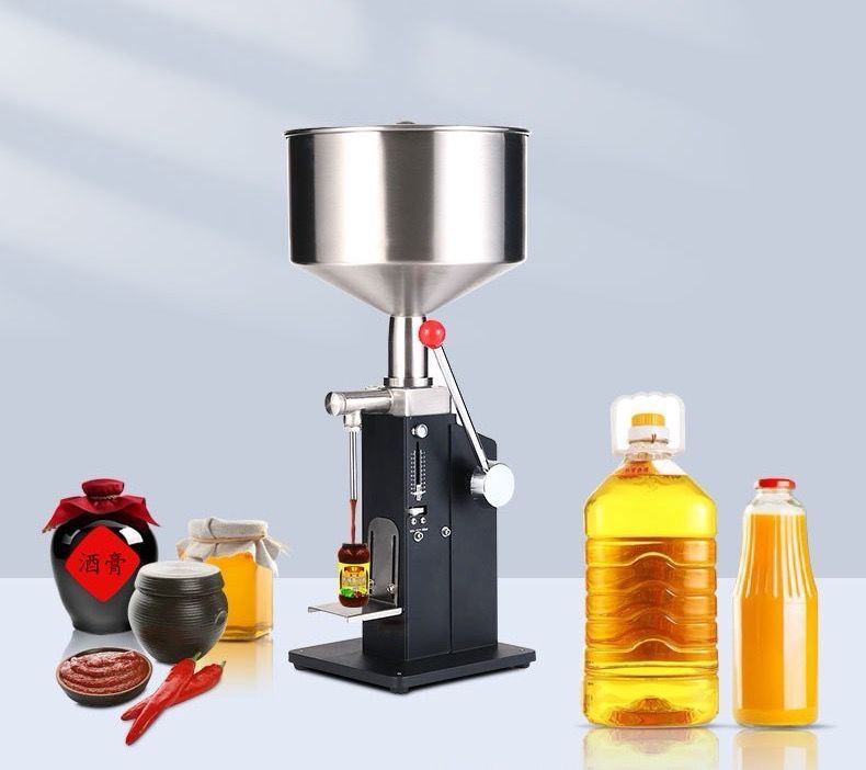 大好評 手動液体充填機 5-60 ml ペースト充填機 定量小型充填機 卓上型 ステンレス 液体 粘体両用 押し式充填機 液体充填機