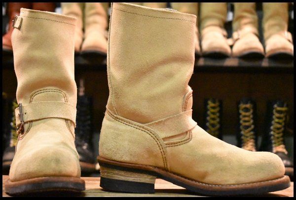 7.5 D 11年 レッドウィング 8268 スエード エンジニア ホーソーンアビレーンラフアウト ブーツ redwing FL 374