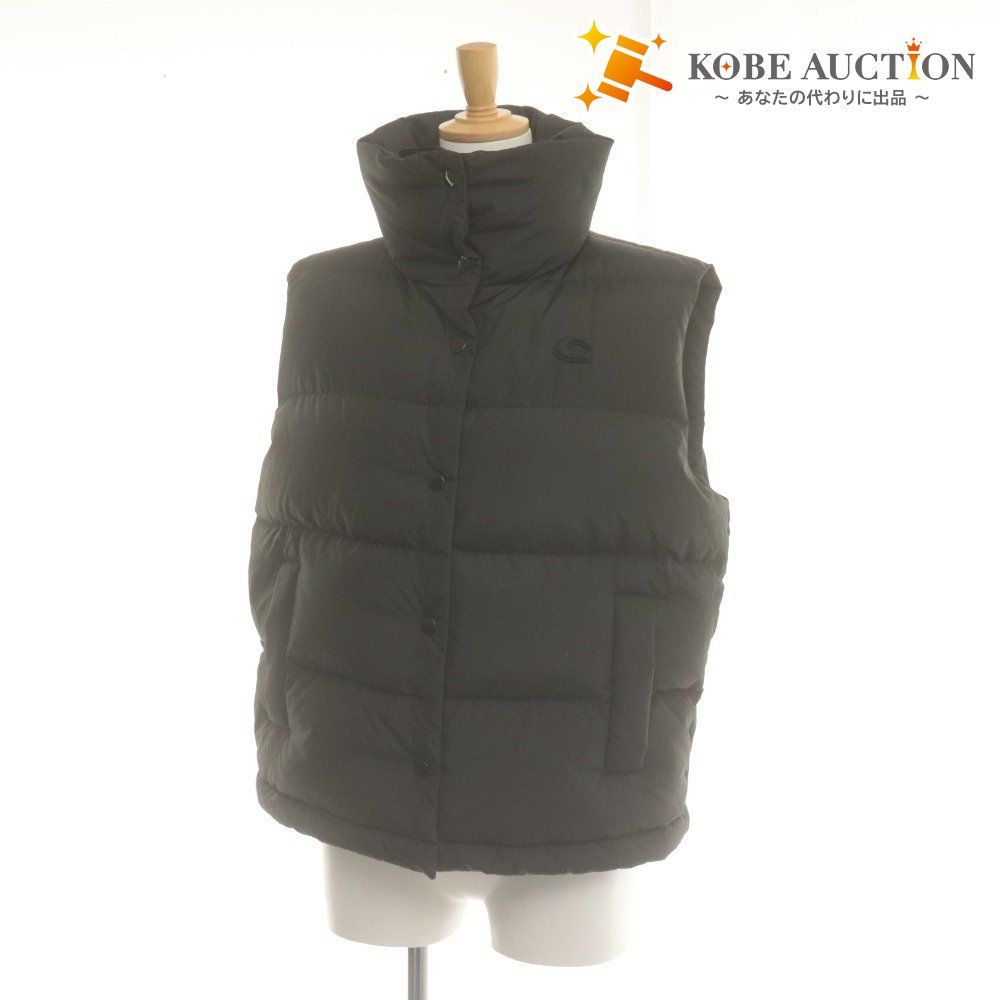 COACH コーチ ダウンベスト ノースリーブ ジャケット アウター 内側シグネチャー ロゴ メンズ レディース XS ブラック 黒 タグ付き