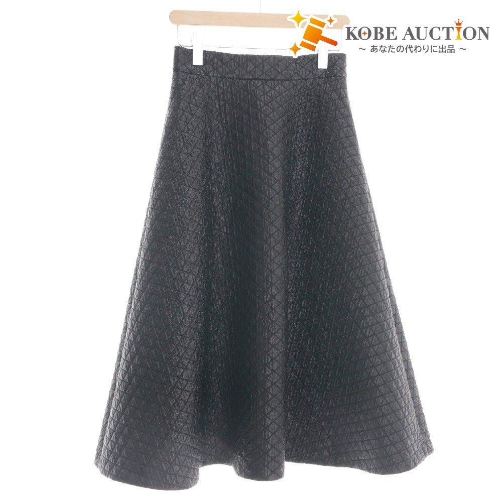 ダイアグラム グレースコンチネンタル ロングスカート ボトムス キルティング フ 日本製 レディース 38 M相当 ブラック