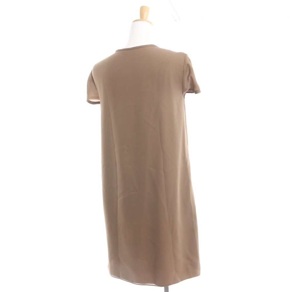 エンポリオアルマーニ ワンピース 半袖 トップス ボトムス イタリア製 シルク レディース TG 40 M相当 ライトブラウン