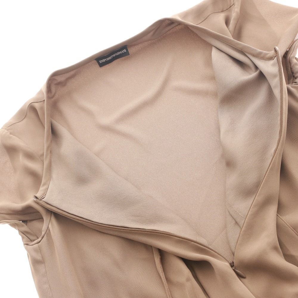  エンポリオアルマーニ ワンピース 半袖 トップス ボトムス イタリア製 シルク レディース TG 40 M相当 ライトブラウン その他 ワンピース