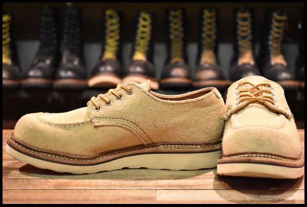 6.5 D 13年 レッドウィング 8097 スエード オックスフォード ラフアウト モック 短靴 ローカット ブーツ 8105 redwing FL 379
