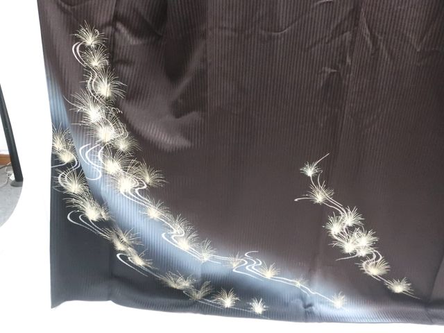 京松 訪問着 金彩 落款入 正絹 着物 身丈約168 5 cm 裄丈約66 kyo 7 z 12 1551