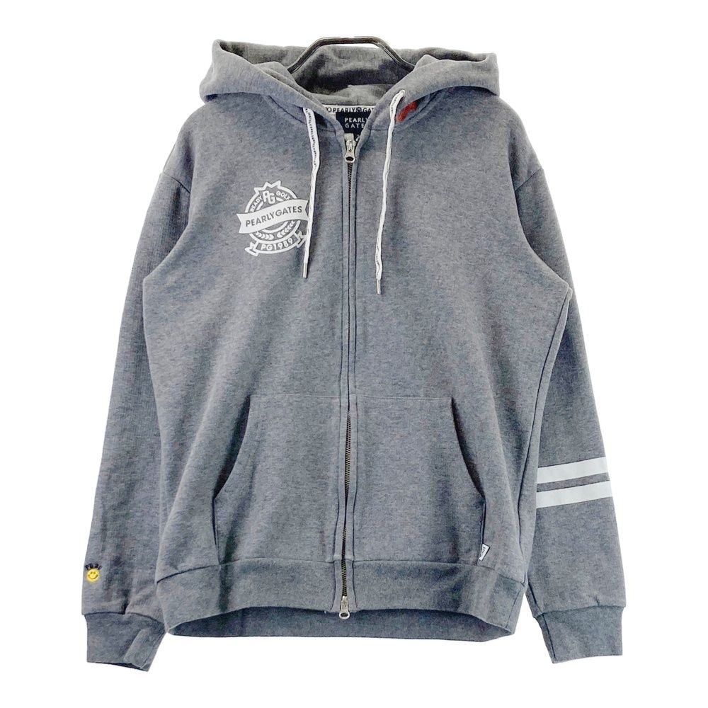 サイズ：2 PEARLY GATES パーリーゲイツ 長袖ジップパーカー グレー系