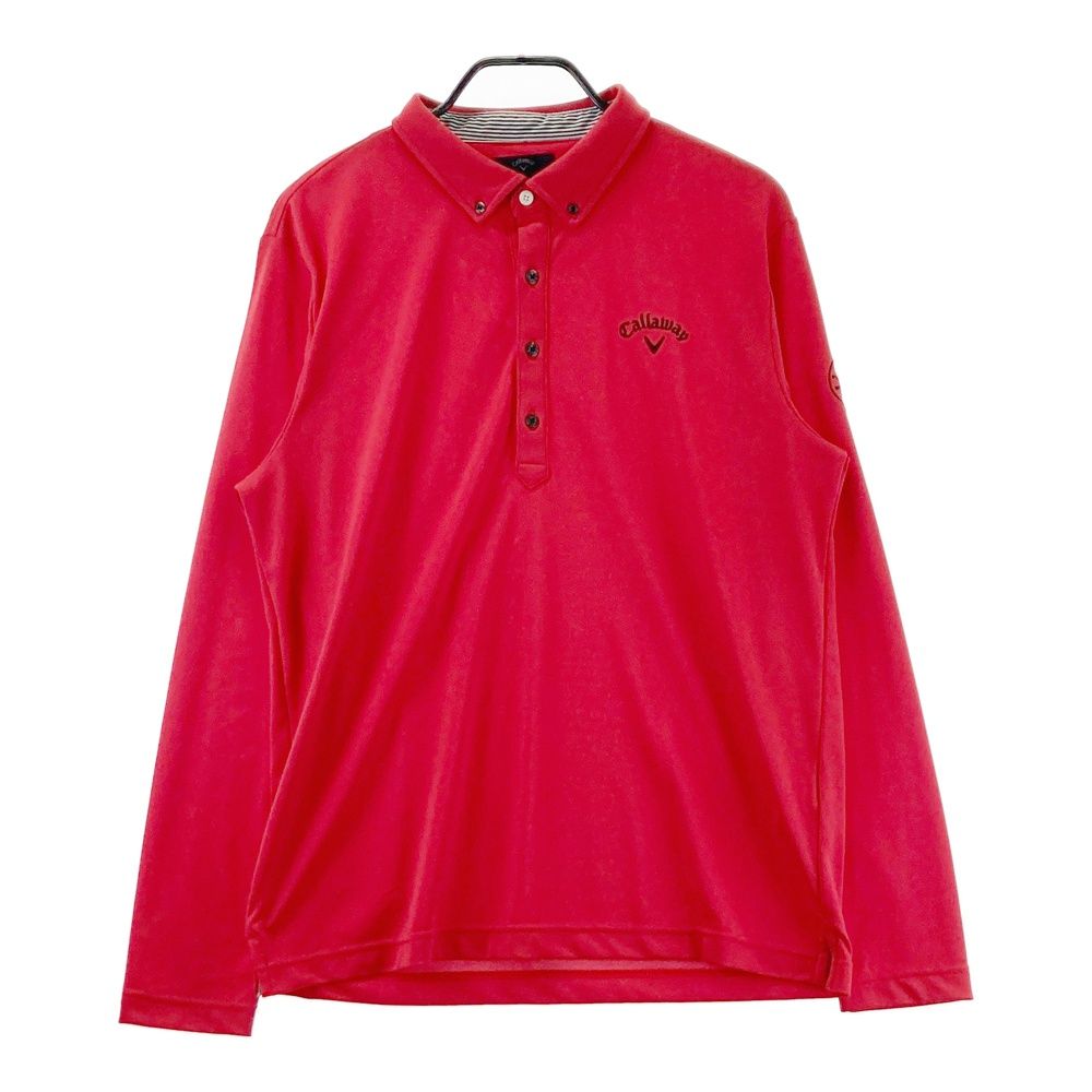 サイズ：LL CALLAWAY キャロウェイ ボタンダウン 長袖ポロシャツ