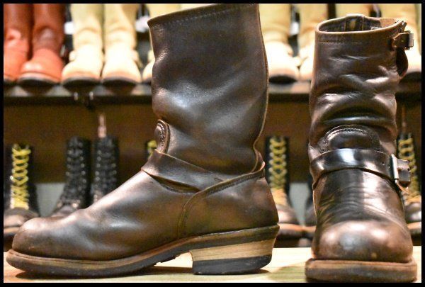 7 D PT 91プリント レッドウィング 2268 エンジニア ブラッククローム スチールトゥ プルオン ブーツ redwing FL 382