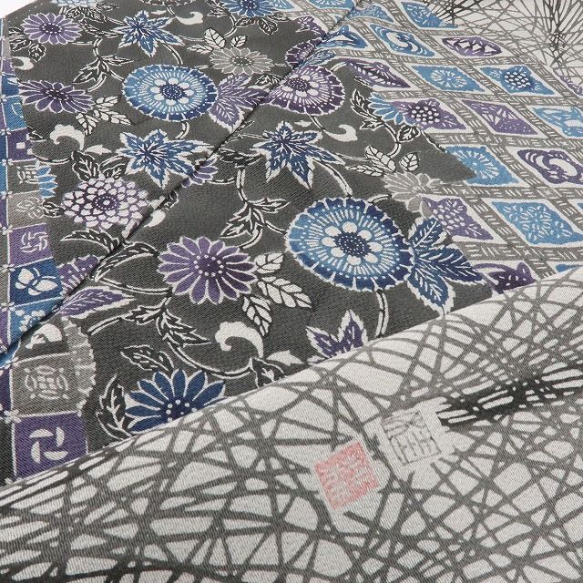 六花 RIKKA 正絹 作家物落款 ゆったりサイズ ドラマチック 訪問着 着物 A 4315