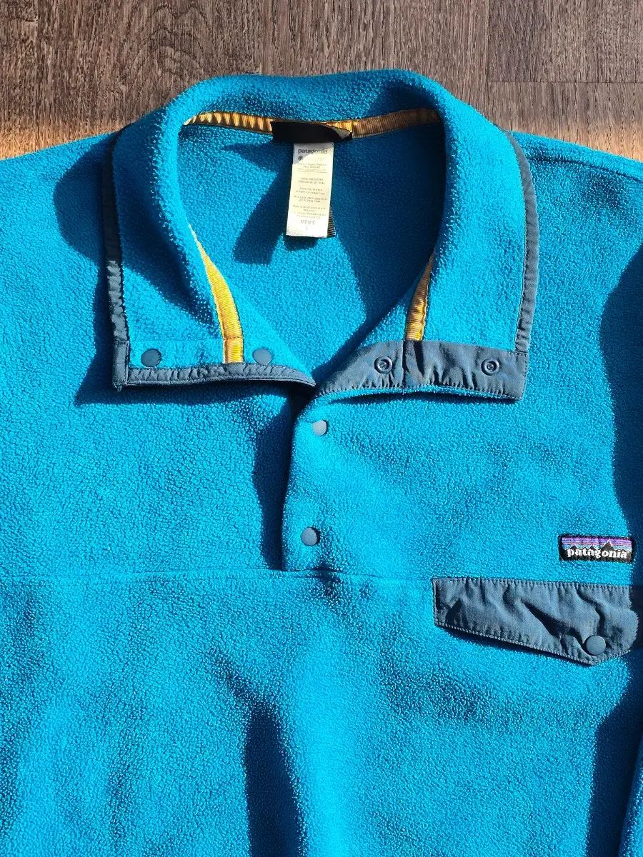 パタゴニア Synchilla シンチラ スナップTシャツ ブルー ネイビー L ライトウェイト