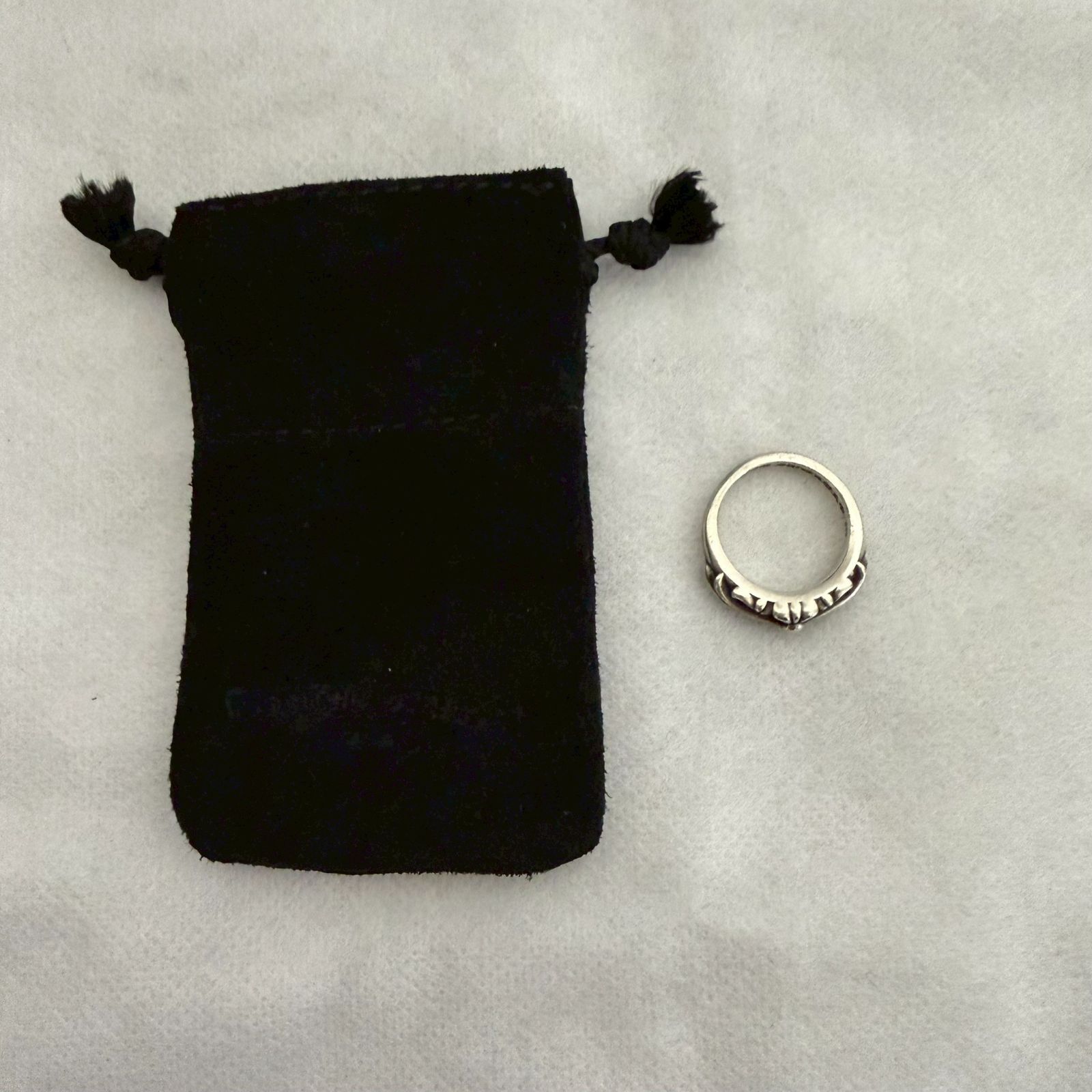 CHROME HEARTS Baby Classic クロムハーツ ベビークラシック フローラルクロス リング 指輪 小物 アクセサリー シルバー 13号 メンズ レディース 袋付き