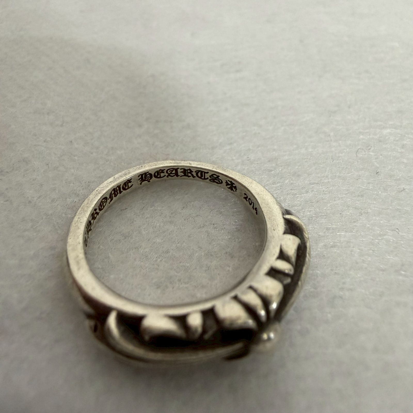  CHROME HEARTS Baby Classic クロムハーツ ベビークラシック フローラルクロス リング 指輪 小物 アクセサリー シルバー 13号 メンズ レディース 袋付き リング 指輪 アクセサリー