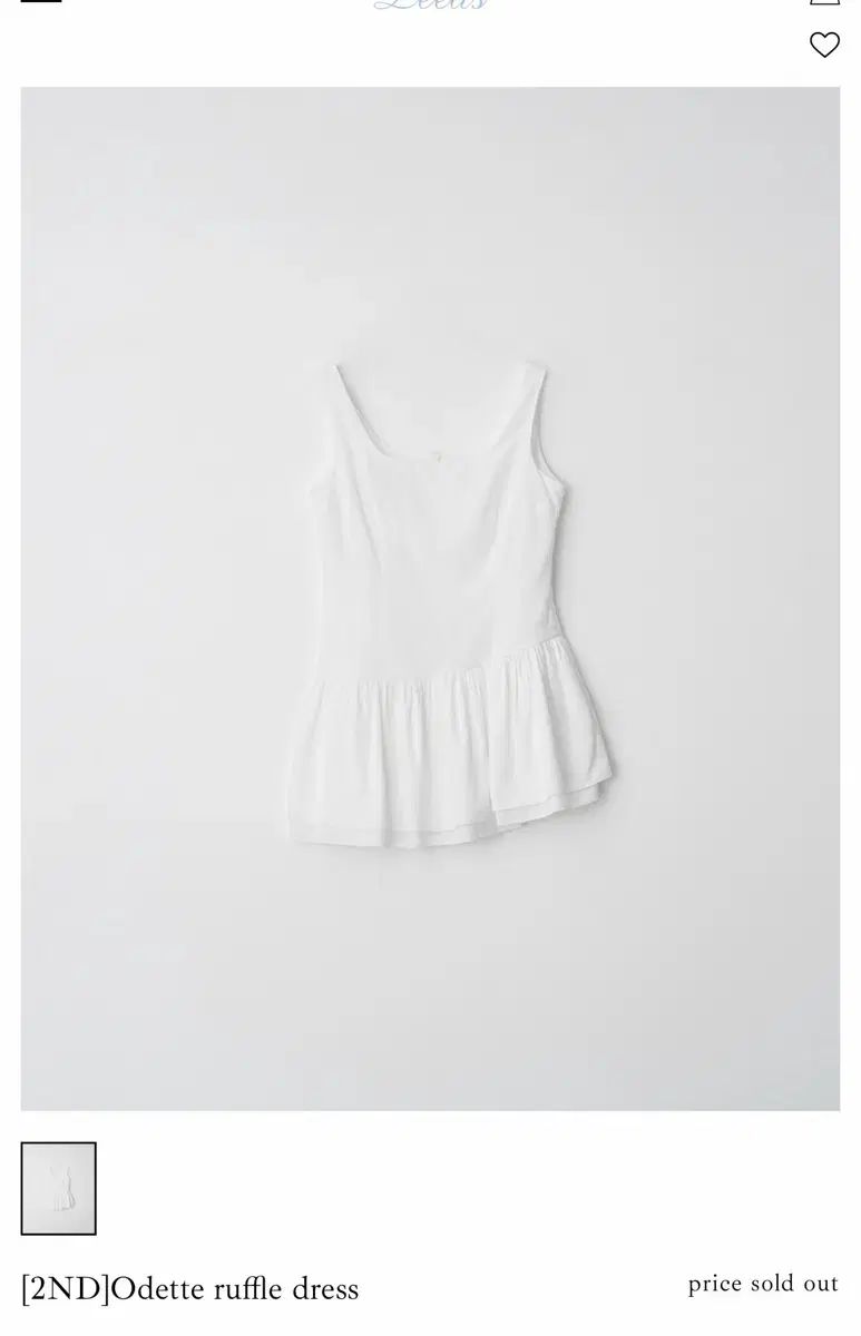 2 ND Odette 白 ラッフル ミニ ONE PIECE