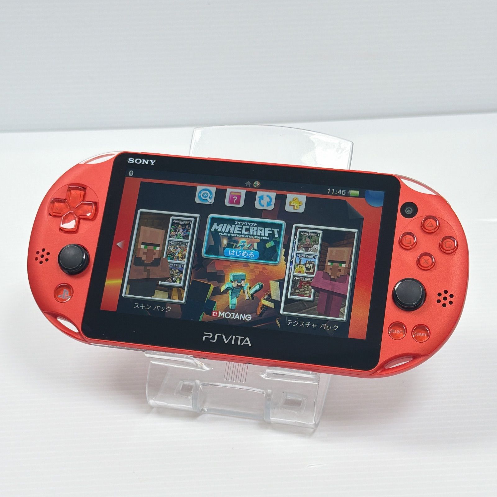 極美品 PSVITA PCH 2000 メタリックレッド PlayStation Vita 純正8GB
