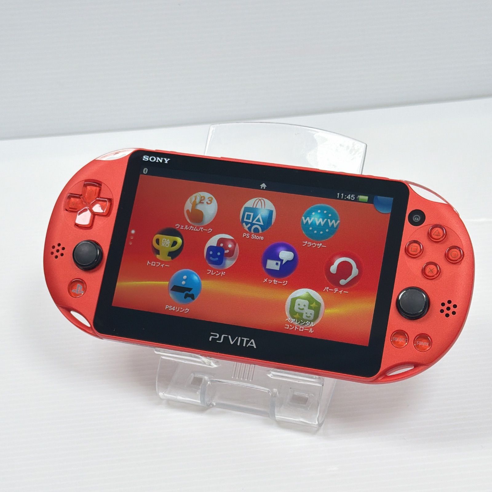 極美品 PSVITA PCH 2000 メタリックレッド PlayStation Vita 純正8GB