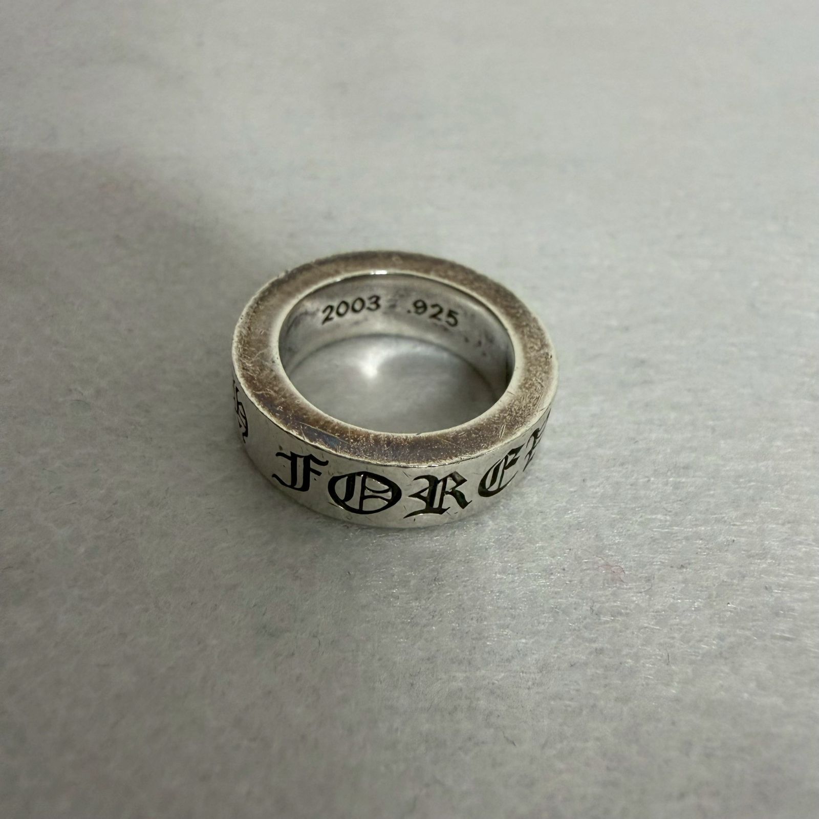  CHROME HEARTS Spacer Forever クロムハーツ スペーサーフォーエバー リング 指輪 小物 アクセサリー シルバー 8号 メンズ レディース 袋付き リング 指輪 アクセサリー