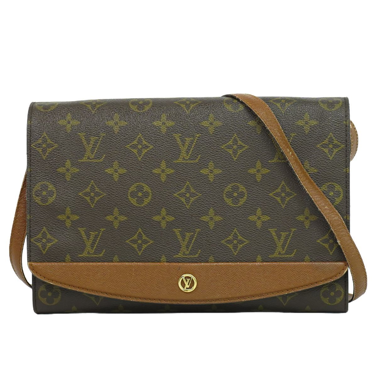 ルイヴィトン LOUIS VUITTON LV ボルドー モノグラム 2 WAY ショルダーバッグ ポシェット クラッチバッグ ブラウン M 51797 ビトン バッグ