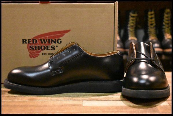 7 D ♥ 24年 レッドウィング 101 ポストマン シューズ 黒 ブラック シャパラル 短靴 レースアップ ブーツ redwing FL 391