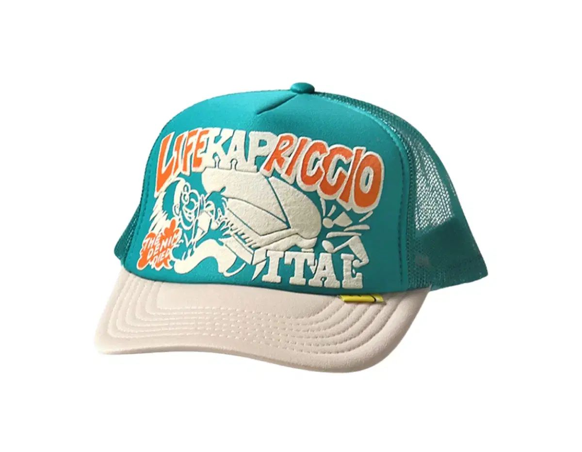 キャピタル ライフ カプリッチョ Pt トラッカー キャップ ターコイズ キナリ