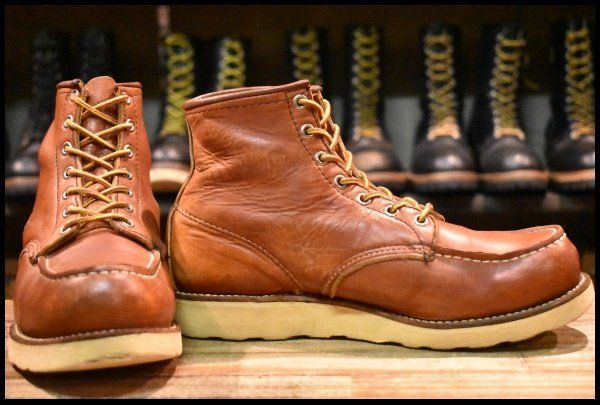 7.5 E 初期半円犬タグ 90年 刻印 レッドウィング 875 アイリッシュセッター オロラセット モックトゥ ブーツ redwing FL 393
