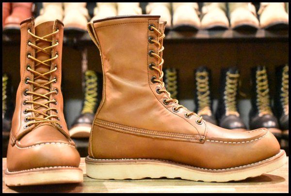 8 D 11年 レッドウィング 877 ロング アイリッシュセッター 茶 オロイジナル 編み上げ レースアップ ブーツ redwing FL 395