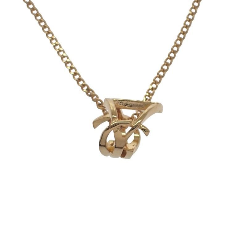 状態良好 サンローラン SAINT LAURENT カサンドラ ネックレス メタル ゴールド レディース メンズ