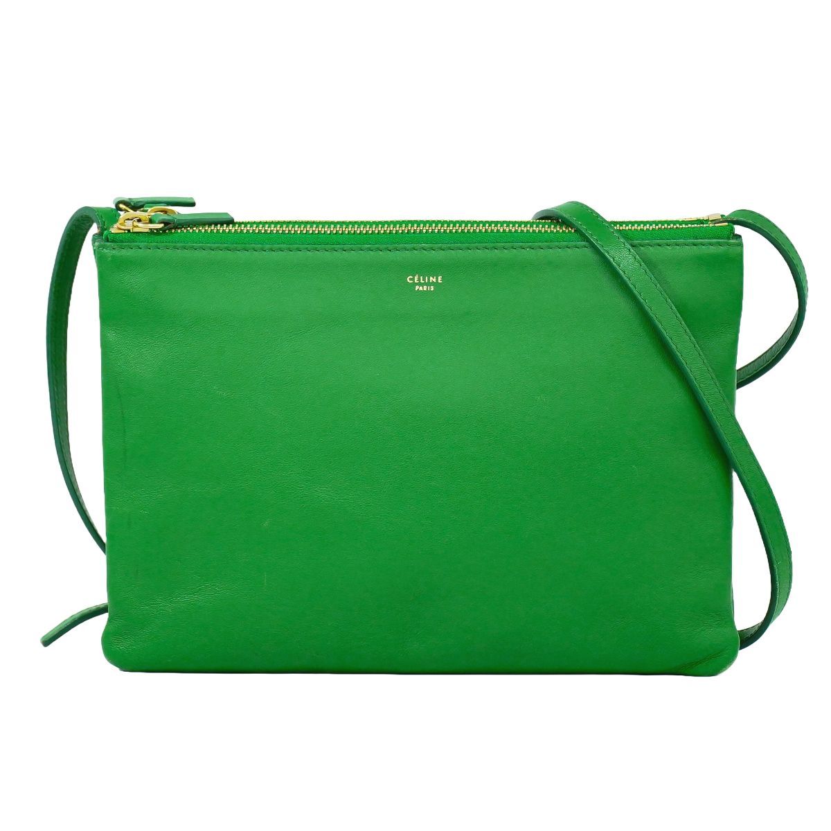本物 セリーヌ CELINE トリオ ラージ ショルダーバッグ ポシェット 