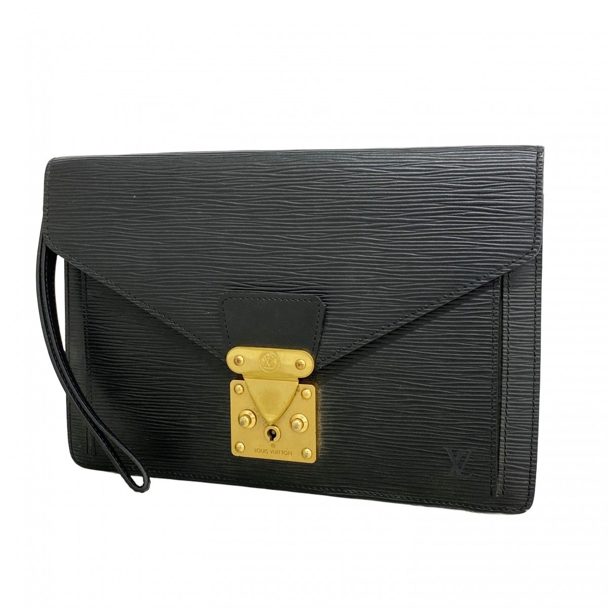 5 pd 6681 k ルイヴィトン クラッチバッグ エピ ポシェットセリエドラゴンヌ M 52612 ノワール メンズ