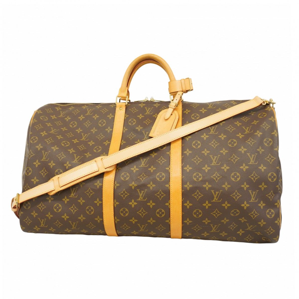 5 pe 6741 ルイヴィトン ボストンバッグ モノグラム キーポルバンドリエール60 M 41412 ブラウン メンズ レディース ユニセックス