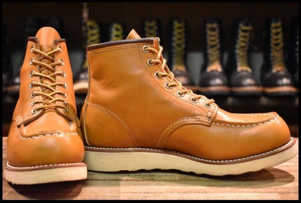 6.5 E 17年 レッドウィング 9875 アイリッシュセッター ゴールドラセット モックトゥ レースアップ ブーツ redwing FL 396