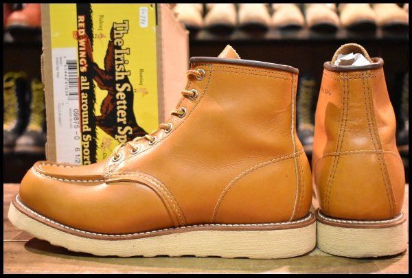  6.5 E 17年 レッドウィング 9875 アイリッシュセッター ゴールドラセット モックトゥ レースアップ ブーツ redwing FL 396 ワークブーツ ブーツ 革靴