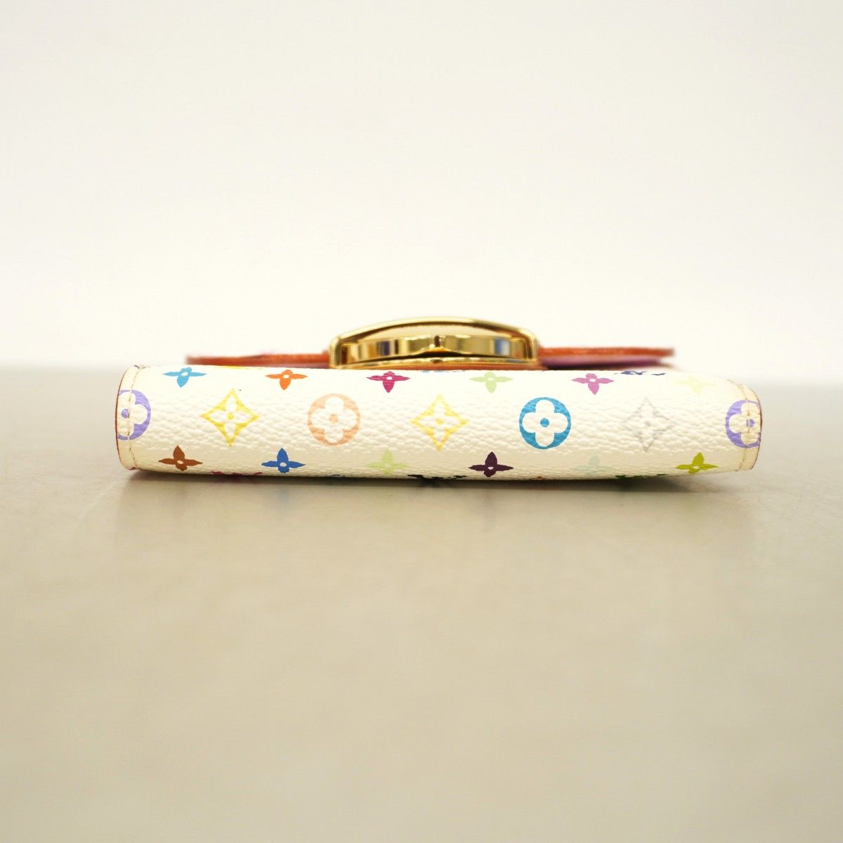 5 pe 6778 k ルイヴィトン 三つ折り財布 モノグラム マルチカラー ポルトフォイユジョイ M 60281 ブロン リッチ レディース