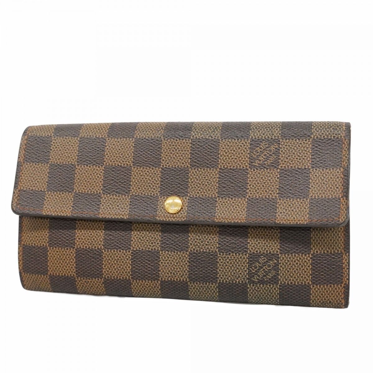 ルイ ヴィトン◎ポルトフォイユ サラ ダミエ エベヌ フラップ 長財布 ブラウン 5pe6834】ルイヴィトン 長財布 ダミエ ポルトフォイユサラ N61734