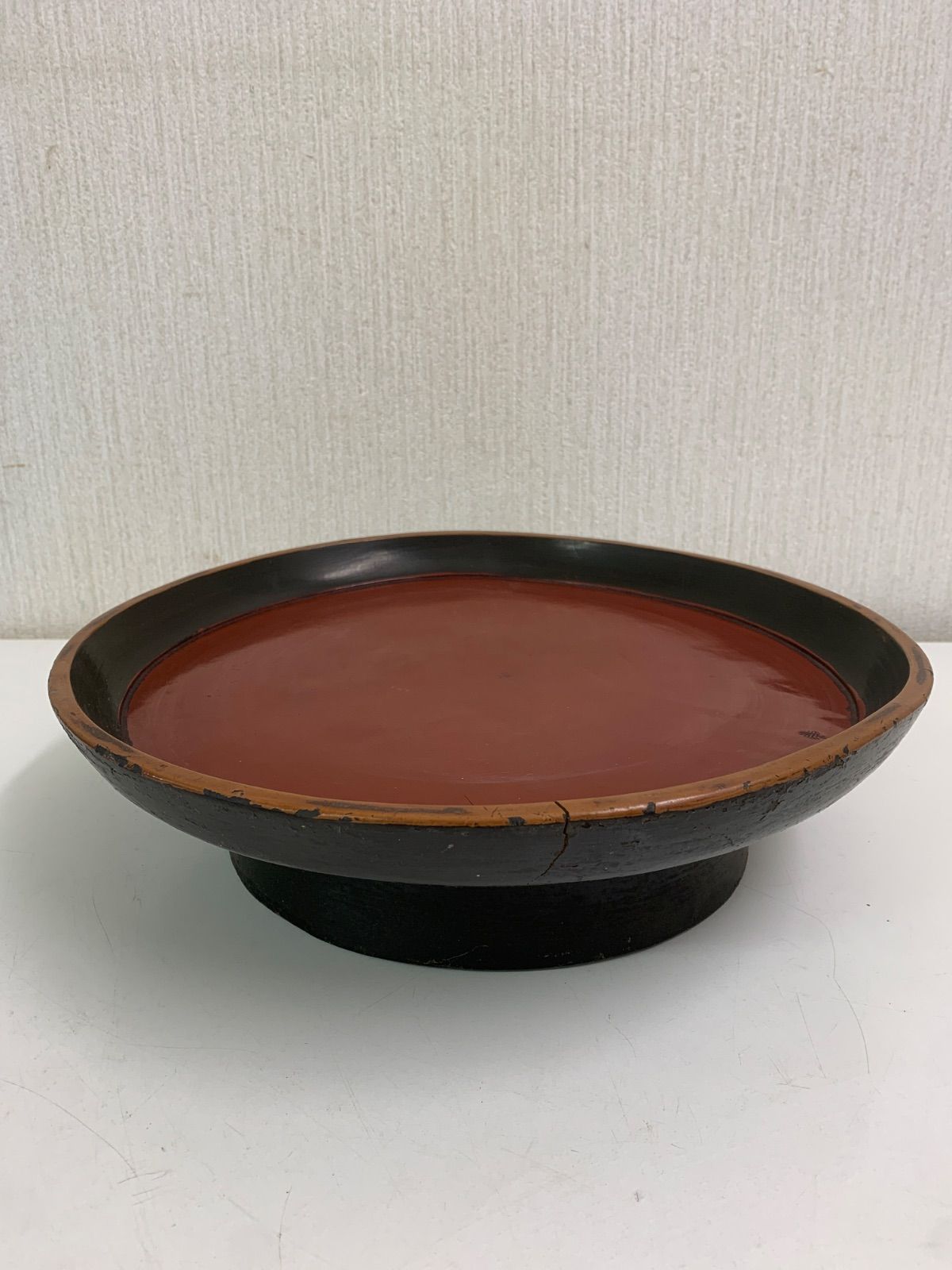 關注折扣商品】明治時期くりぬき盆(挖空托盤) 漆器餐桌漆塗紅塗お盆 