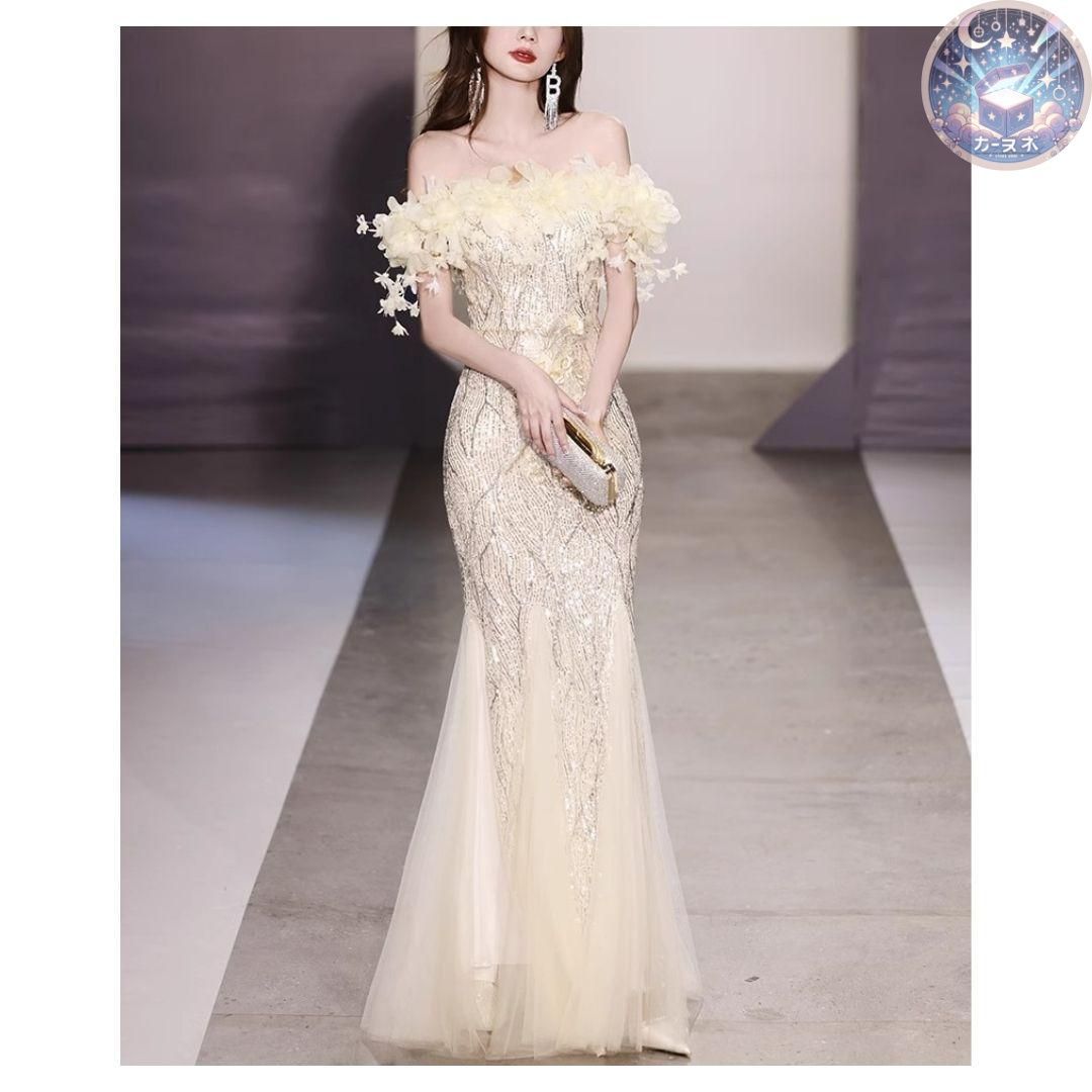 新品 未使用 ウェディングドレス パーティードレス 結婚式 披露宴 演奏 