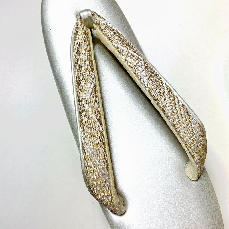 パールトーン 撥水加工 紗織バッグ＆草履セット Lサイズ